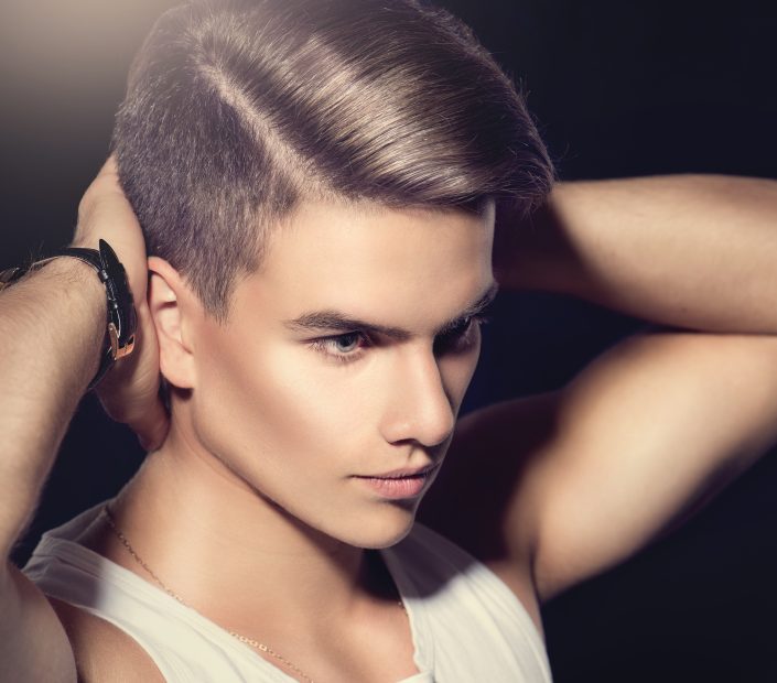 Handsome young man. Fashion young model man portrait. Handsome G